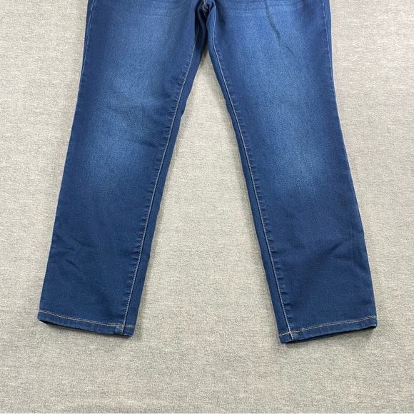 Dress Barn Jeans Dressbarn Womens Blue Elastic Waist High Rise